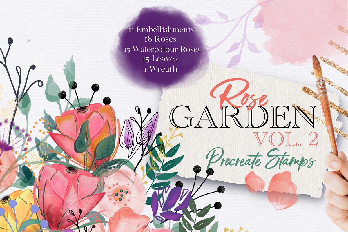 Rose Garden Procreate Stamps VOL. 2 preview 2