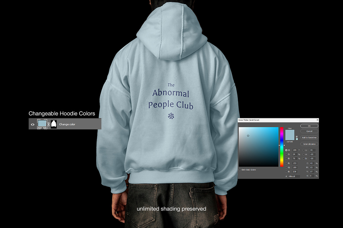 Boxy Hoodie Mockup w/ Model, a Hoody Mockup by Mocktopia (Photo 8 of 10)
