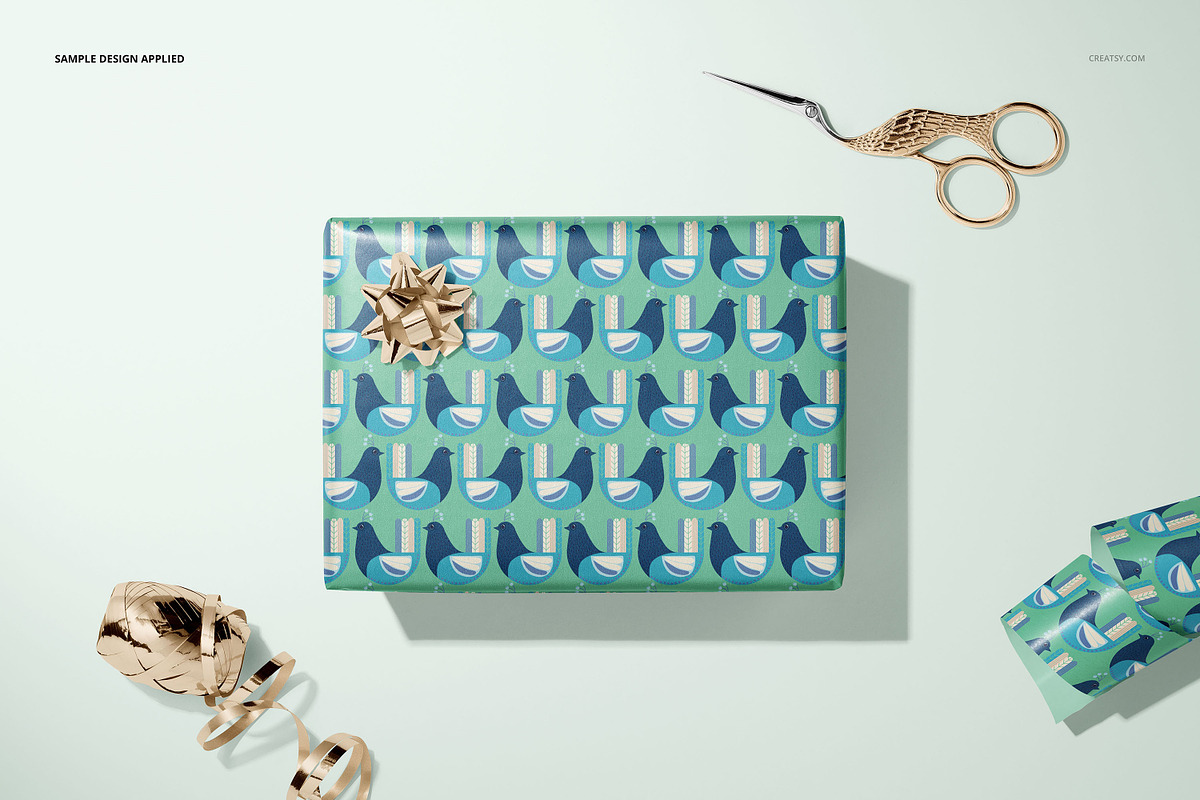 Gift Wrapping Paper Mockup Bundle, a Packaging Mockup by creatsy5 (Photo 28 of 35)