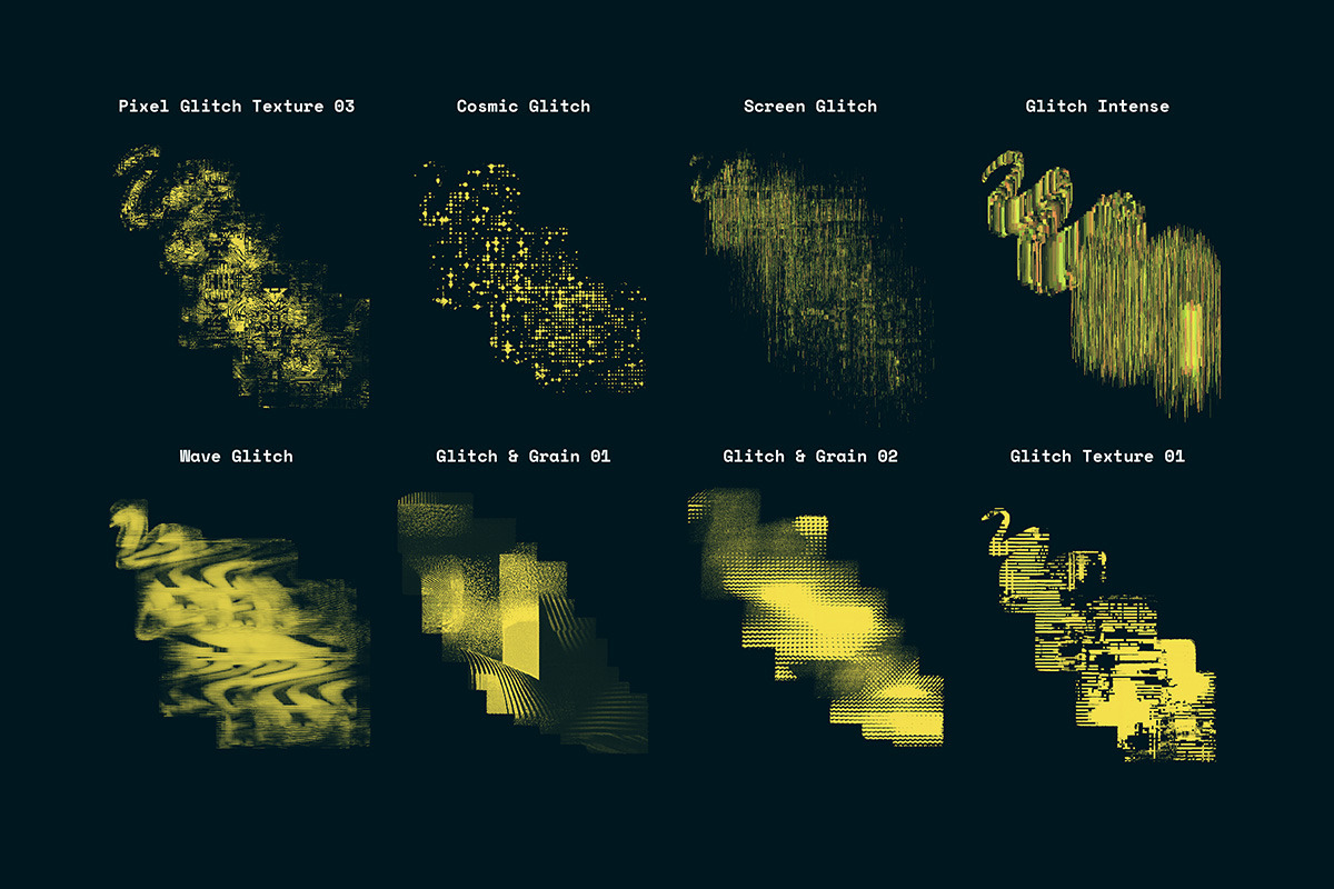 Glitch and Pixel Brushes, a Brush Add-On by Tomasz Ostrowski Design (Photo 4 of 15)