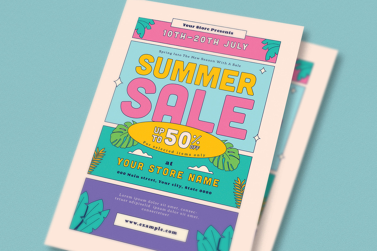 Summer Sale Flyer Set, a Flyer Template by Guuver (Photo 4 of 4)