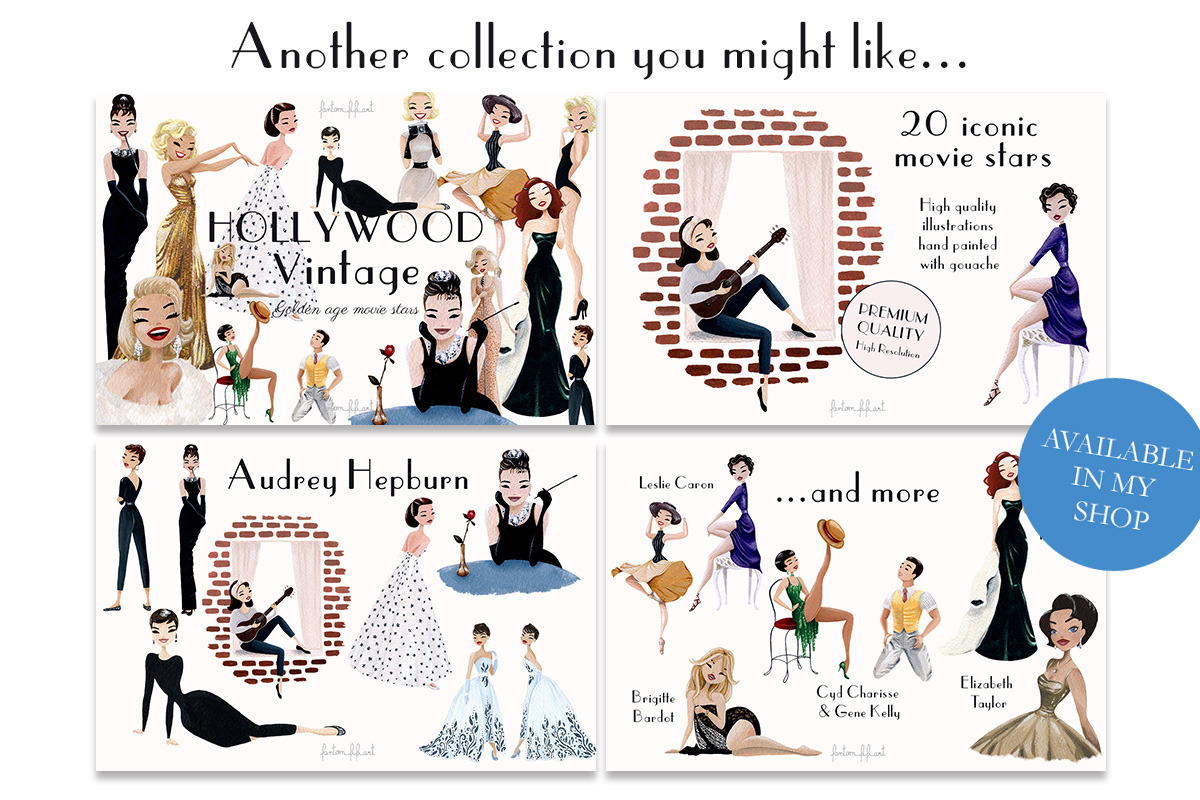Hollywood Vintage 2, an Illustration by Fantom Fifi Art (Photo 8 of 9)