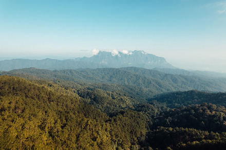 Mountains and forests in the morning, a Nature Photo by Art Rachen