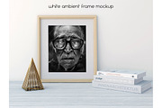 White Ambient Frame Mockup, a Print Template by desgiant (Thumbnail 1 of 2)