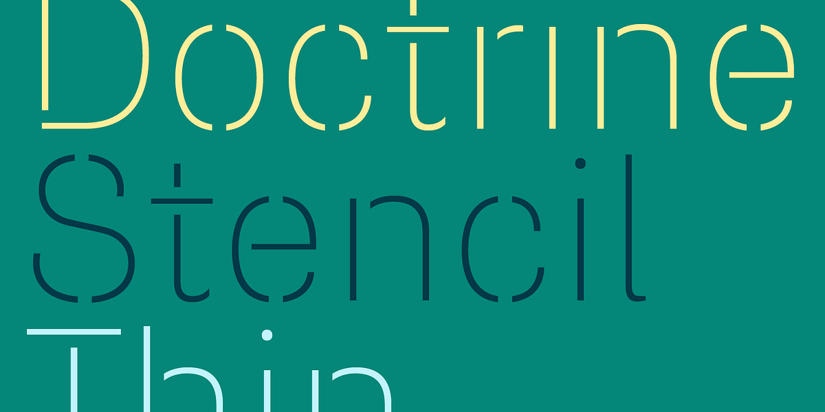 Doctrine Stencil, a Sans Serif Font by Barnbrook Fonts (Photo 1 of 6)