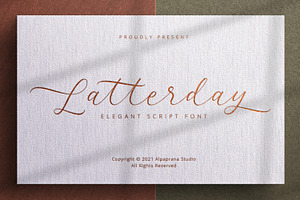 Latterday - Elegant Script Font