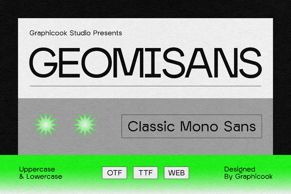 Geomisans, a Sans Serif Font by graphicook (Photo 1 of 10)