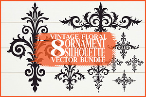Classic Ornament Silhouette Vector, an Illustration by BIPLOB EXPERT