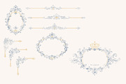 Blue&Gold Baroque Wedding Set, a Decorative Illustration by AlenaVlasko stock Market (Thumbnail 9 of 9)