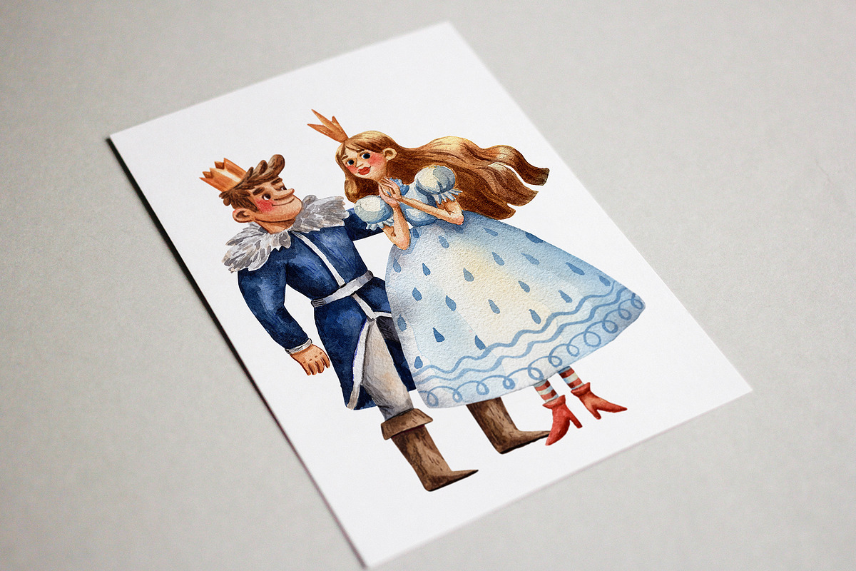 Old Fairy Tale - Watercolor Clip Art, an Animal Illustration by Mashamashastu (Photo 15 of 16)