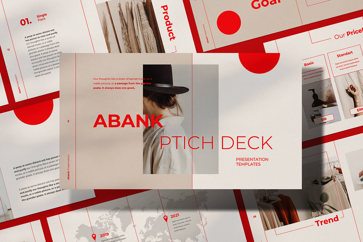 Abank Pitch Deck - Powerpoint, a Presentation Template by Surotype (Photo 1 of 10)