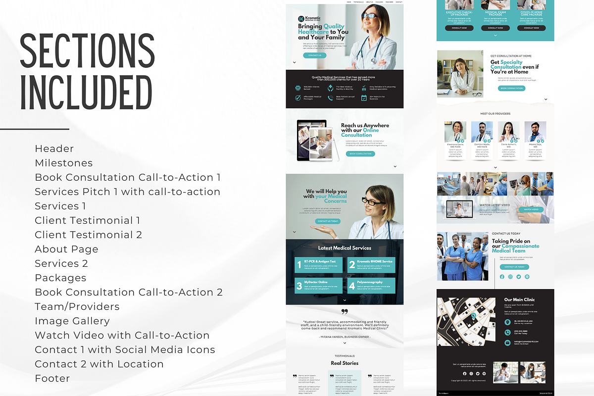 Medical Clinic Canva Website, a Landing Page Template by Kromatic Design Studio (Photo 2 of 8)