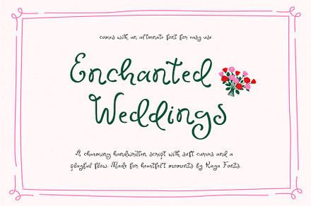 Enchanted Weddings Playful Script, a Handwritten Font by Kaya Fonts