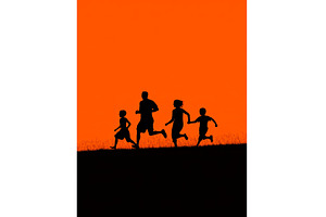 A happy family is seen walking, a Person Photo by ZinetroN