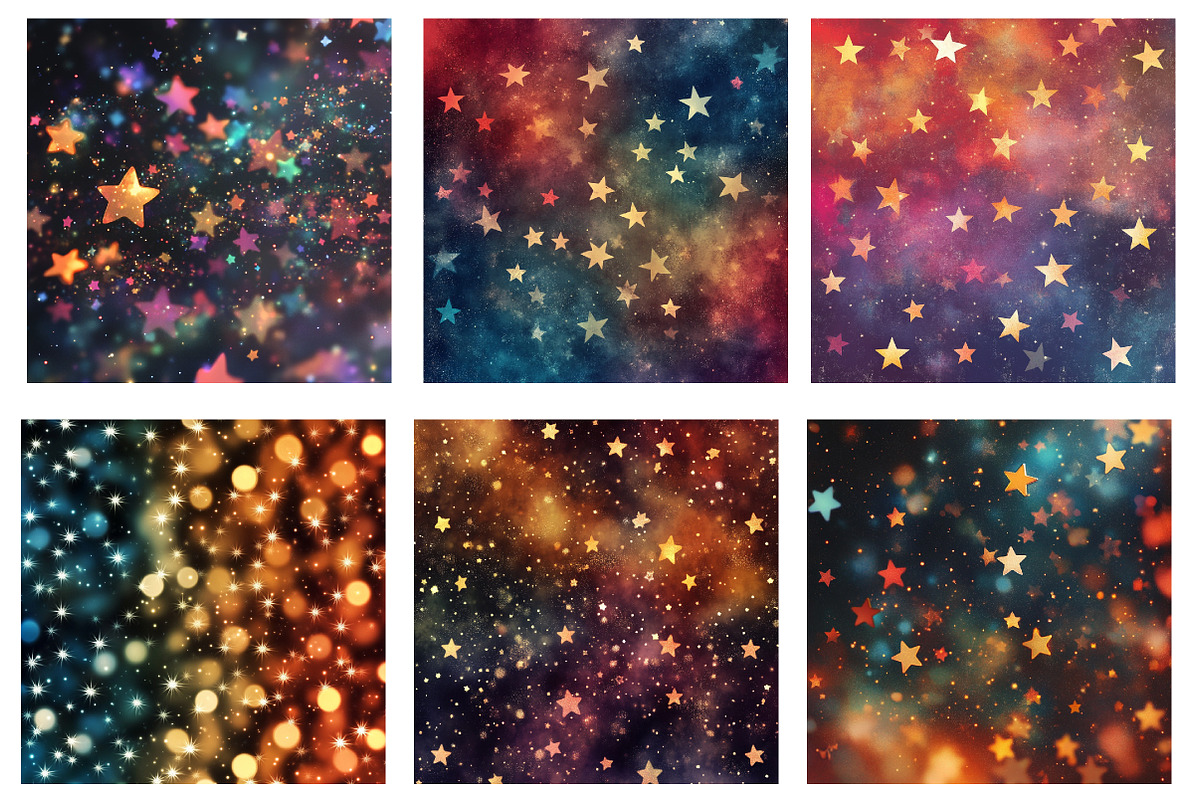 Bokeh Stars Digital Paper, a Texture Illustration by Designworld (Photo 2 of 4)