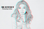 3D Effect Photoshop Action, an Action Add-On by Studio Retouch (Thumbnail 1 of 7)