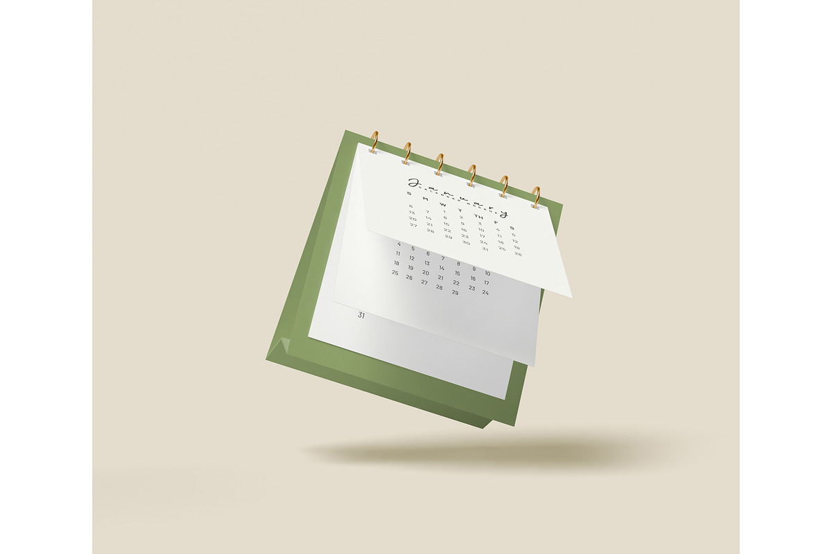 Set of rectangle calendar mockup, a Product Mockup by mockupocka (Photo 6 of 12)