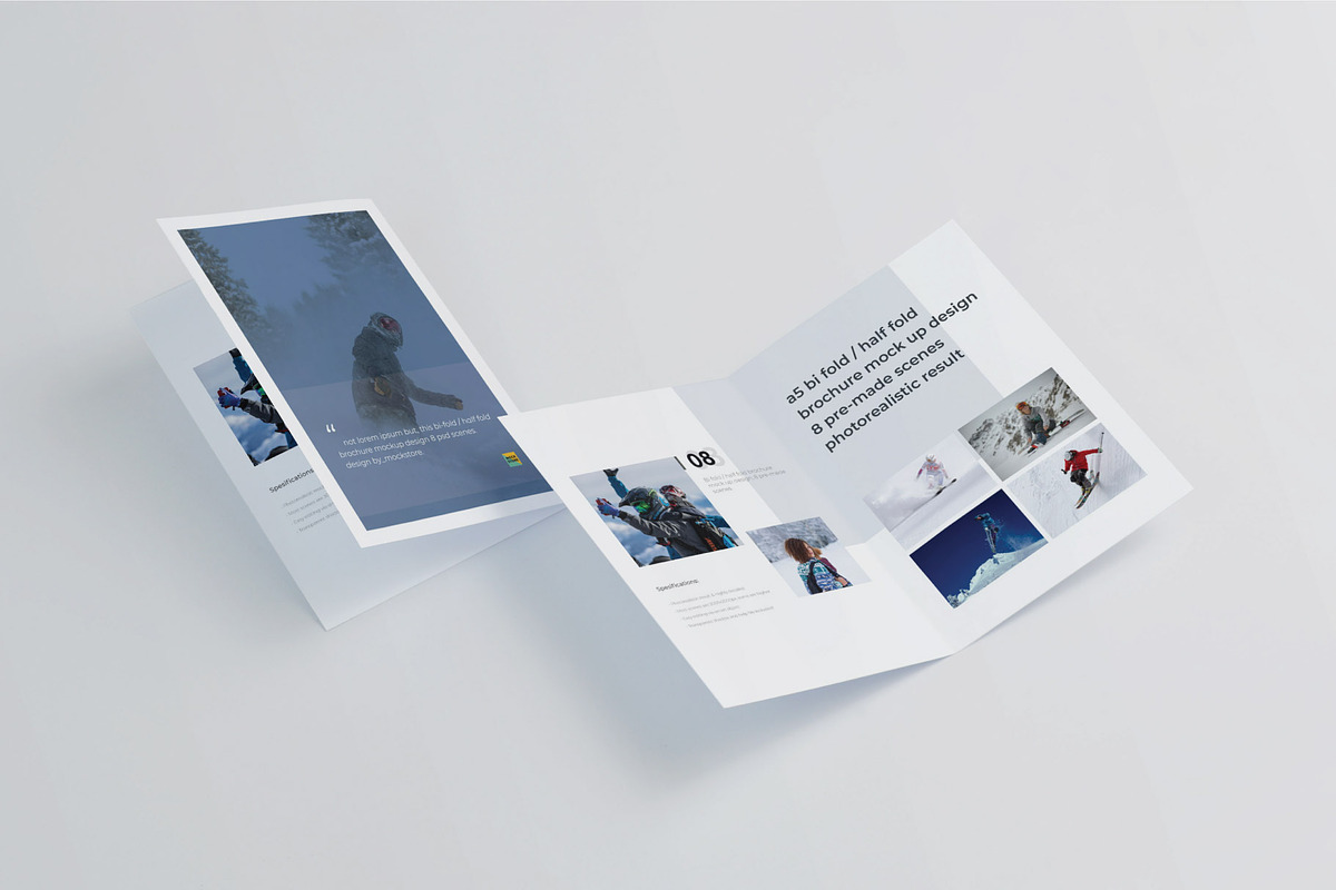 A5 Bifold/Half-Fold Brochure Mockup, a Print Template by Mockstore (Photo 4 of 10)