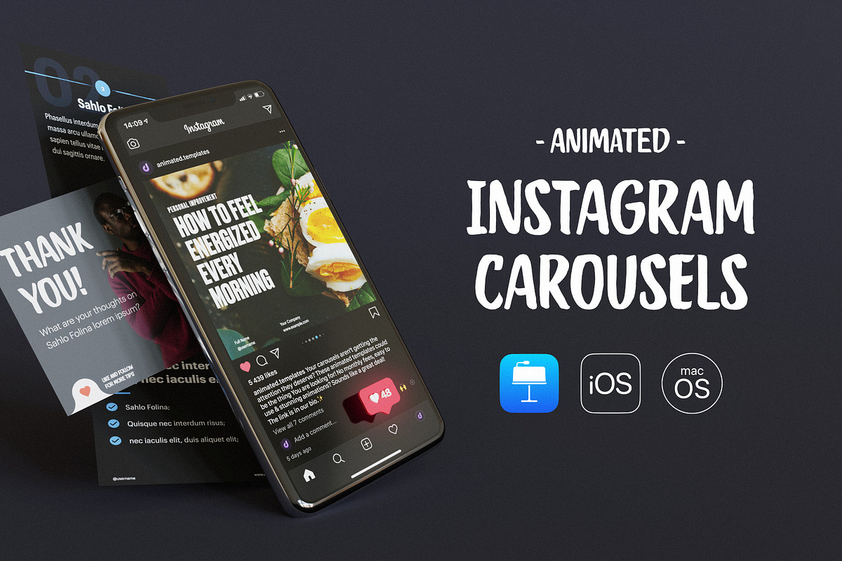 Keynote Animated Carousels, a Social Media Template by Davis Knopkens (Photo 1 of 4)
