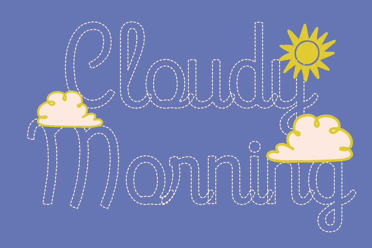 CS Brenda Dashed, a Script Font by Craft Supply Co. (Photo 2 of 8)