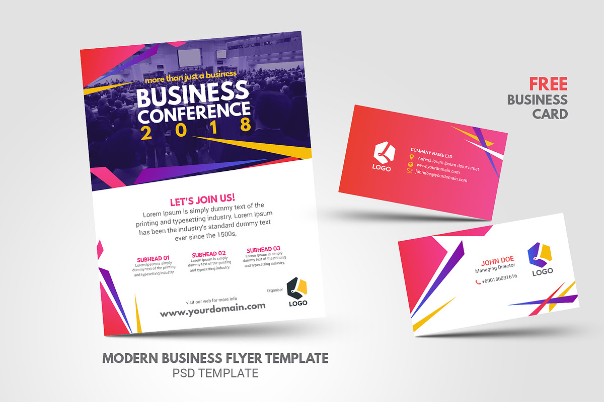 Modern Trend Business Conference, a Flyer Template by antyalias store