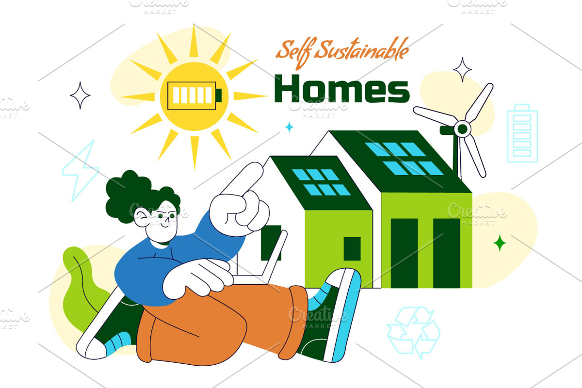 10 Self Sustainable Homes, a Technology Illustration by denayunebgt (Photo 4 of 4)