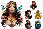Celtic God Goddess clipart set, a Person Illustration by ThatsDesignArt (Thumbnail 10 of 12)