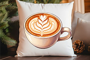 Vintage Autumn Coffee Clipart, an Illustration by Watercolor design (Thumbnail 4 of 6)