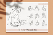 Woman Working at Home Office, a Branding & Logo Template by velychko.ua (Thumbnail 2 of 12)