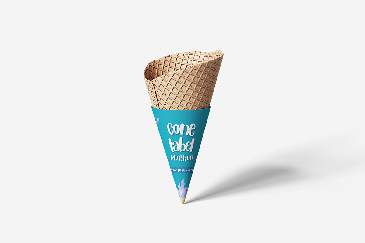 Cone Label Mockup, a Product Mockup by MrLetters (Photo 3 of 5)