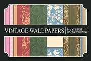 14 Vector Vintage Wallpapers, a Background Graphic by UoaHH (Thumbnail 1 of 7)