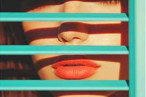 Intense closeup of woman face behind, a Beauty & Fashion Photo by Lermont51