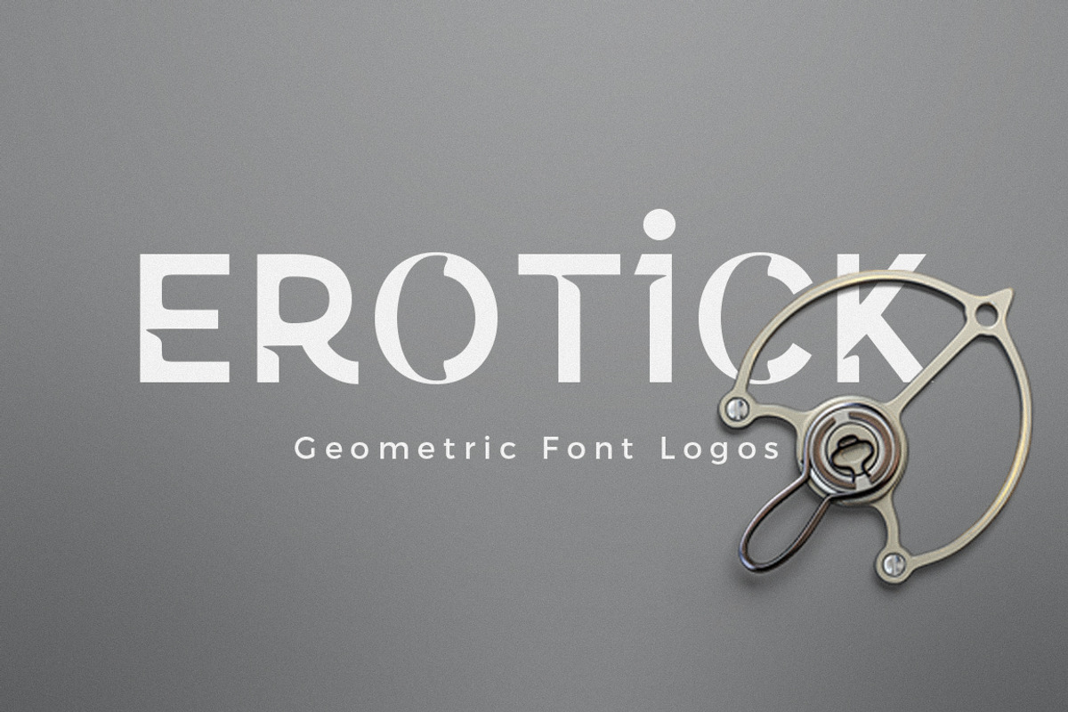 Erotick - Geometric Logo Font, a Serif Font by Dora Typefoundry (Photo 16 of 16)