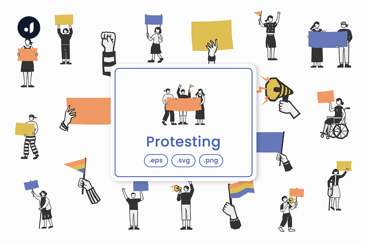 Protesting Illustration, an Object Graphic by Jump Studio (Photo 1 of 4)
