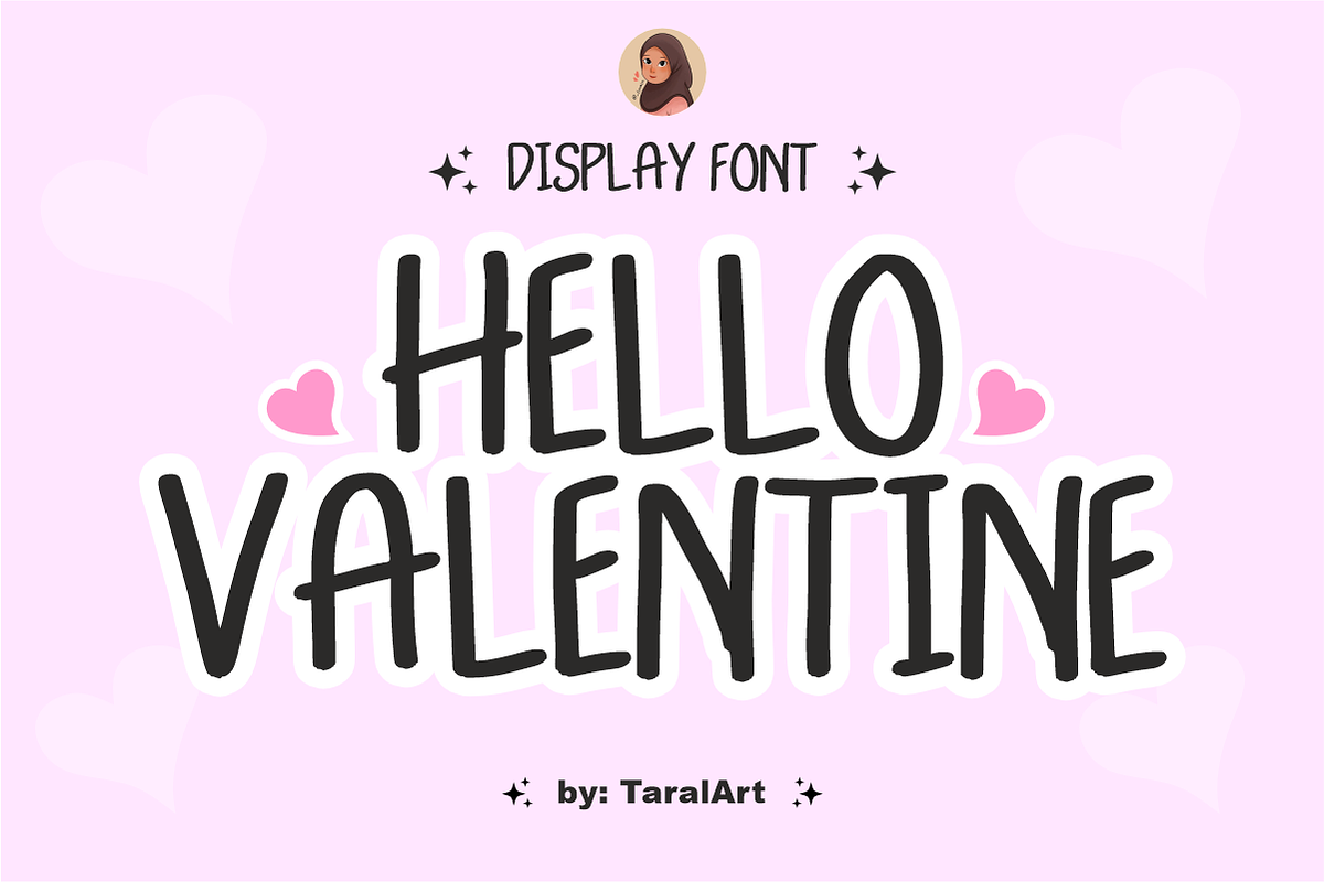 Hello Valentine - Cute Love Font, a Handwritten Font by KiddoGlyphs Studio (Photo 1 of 5)