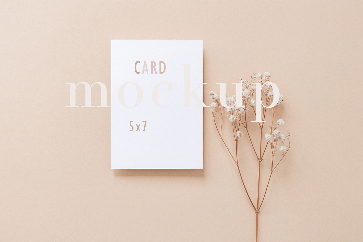 Card Mockup 5x7 Card Digital Mockup, a Print Template by BirdieFrames (Photo 1 of 3)