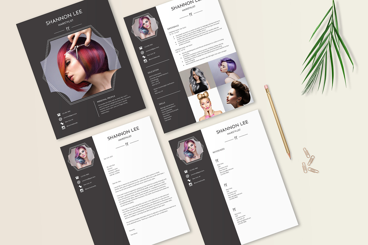 Hairstylist Resume Template, a Resume Template by Stanin Studio (Photo 7 of 10)