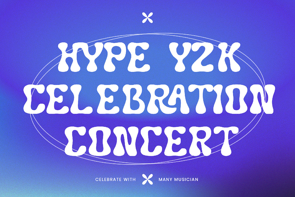 Cloudy Symphony - Psychedelic Font, a Script Font by AQR Studio (Photo 6 of 9)
