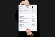 Minimal CV, letterhead & card bundle, a Resume Template by Srg® (Thumbnail 1 of 14)