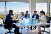 Diverse team of architects discussing a building project inside, a Person Photo by DanFLCreativo (Thumbnail 2 of 2)
