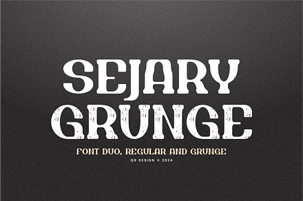 Sejary Grunge - Font Duo College, a Serif Font by QR Design Studio