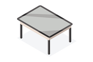 Isometric interior furniture, icon, an Object Illustration by the8monkey