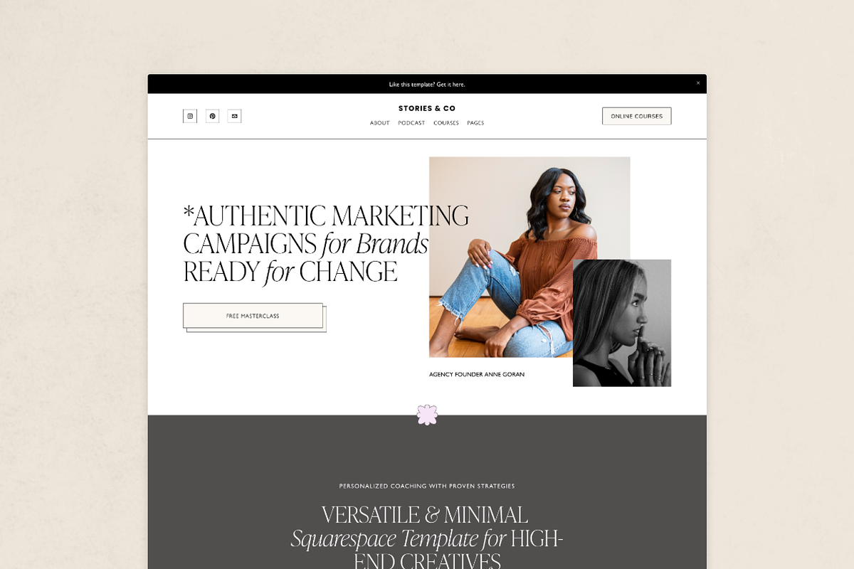 Squarespace Template: Stories, a Squarespace Template by Applet Studio (Photo 2 of 5)