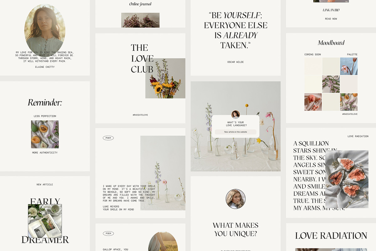 CANVA PS Instagram Templates Posts, a Social Media Template by Love Radiation Studio (Photo 2 of 16)