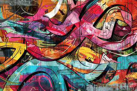 Colorful Abstract Urban Style Hiphop, an Abstract Photo by Pixeness