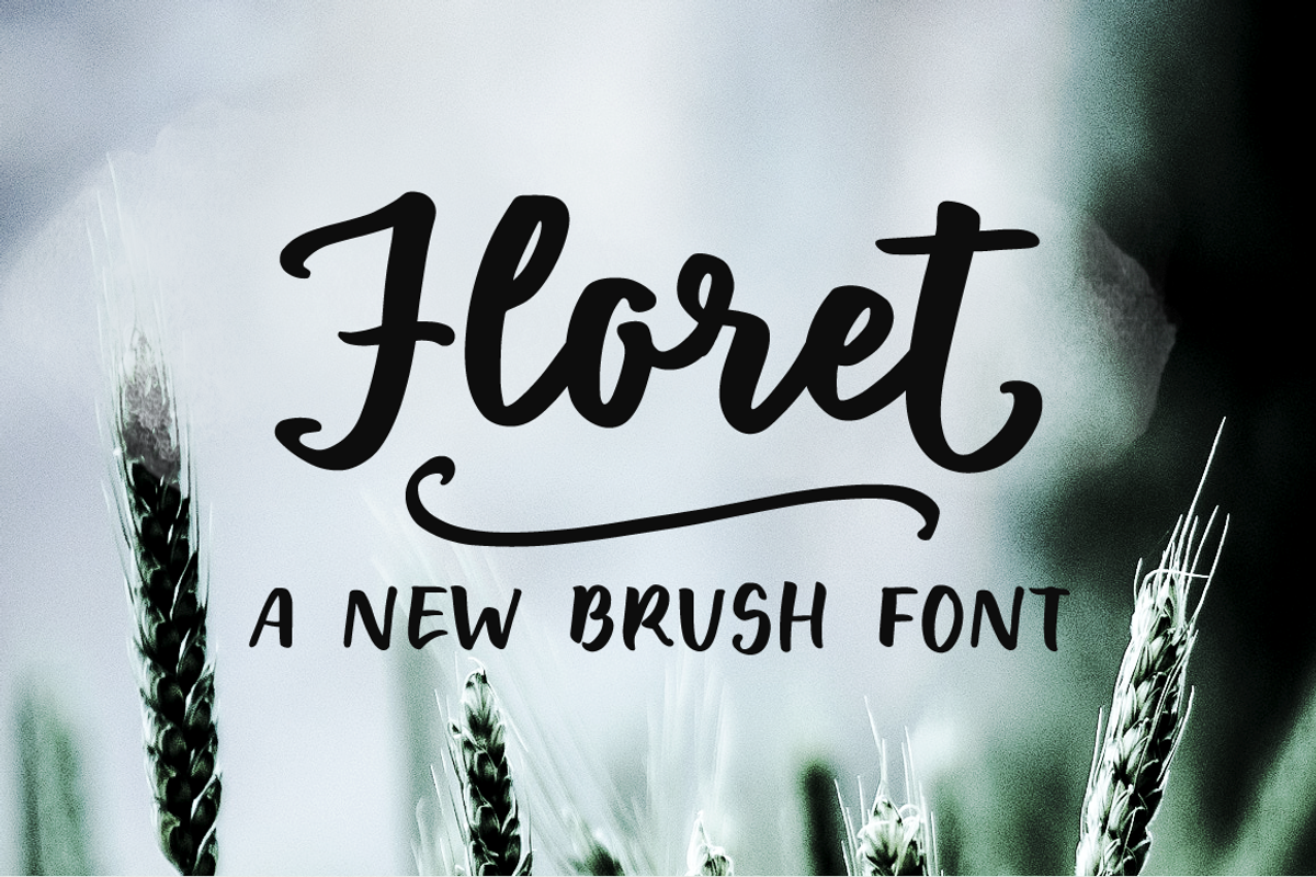 Floret brush font family
