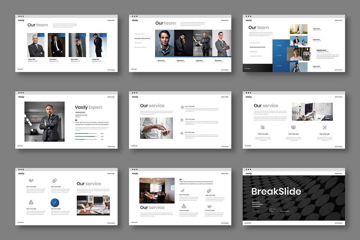 Vasily - Business Google Slide, a Presentation Template by Dens Creative Studio (Photo 3 of 6)