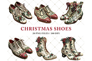 Christmas Shoes Clipart PDF, an Illustration by Memories By Lea (Thumbnail 2 of 7)