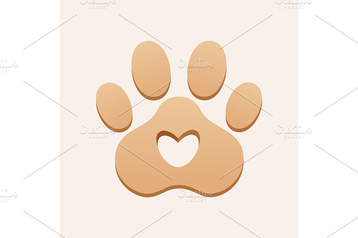 Animal paw vector illustration, an Object Illustration by Elen_Art