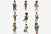 Back to School Aesthetic Clipart, a Seasonal Illustration by Tanya Kart (Thumbnail 2 of 11)